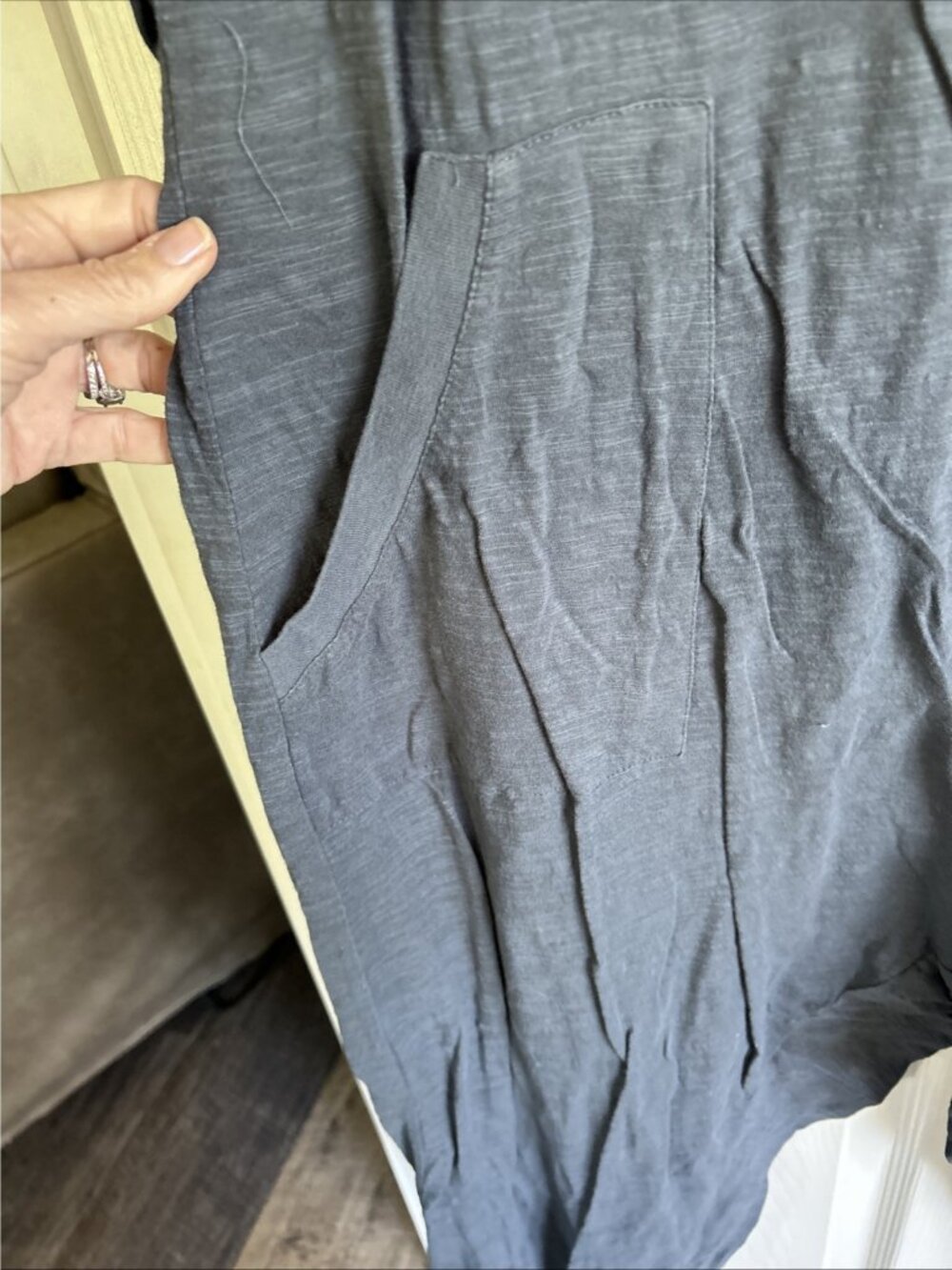 NATURAL LIFE Johnnie Jumpsuit Womens Large Long Sleeve Blue Oversized Boho - Picture 3 of 5